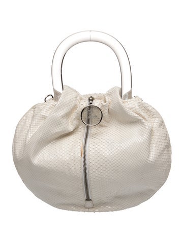 Snakeskin Top Handle Bag