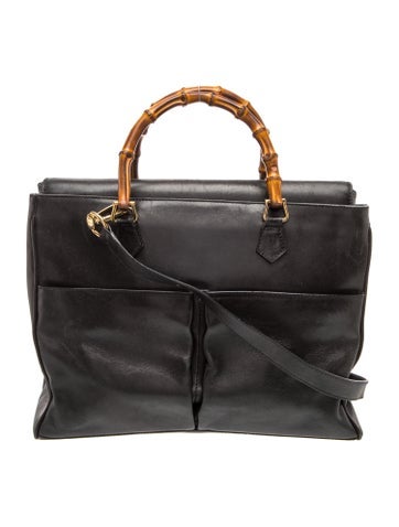 Bamboo Top Handle Bag Vintage