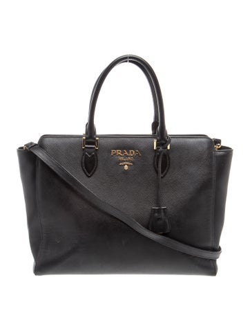 Saffiano Lux Leather Tote Bag
