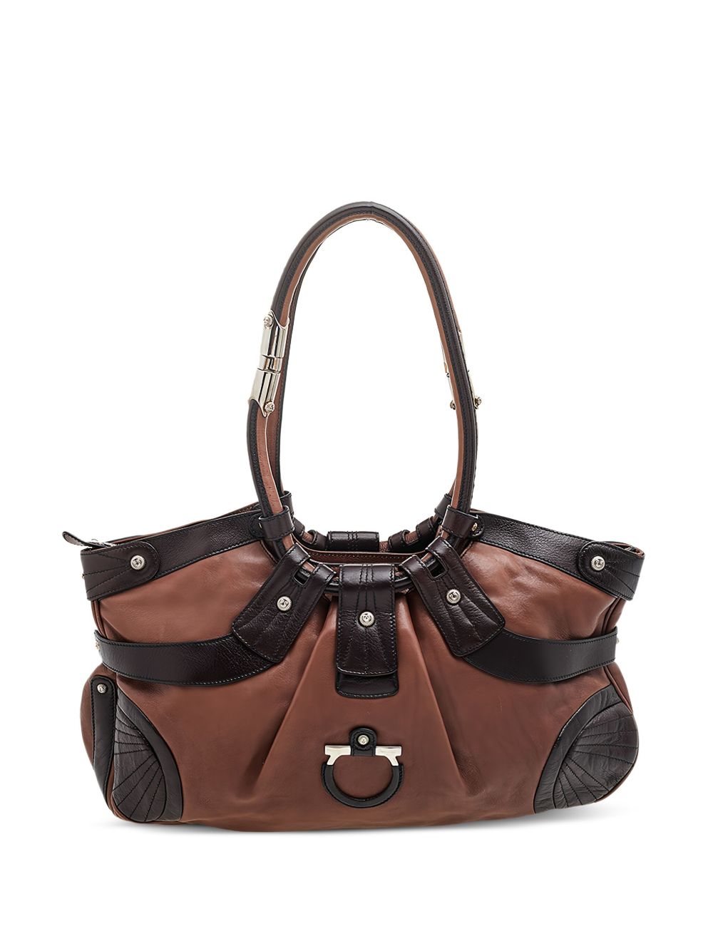 Ferragamo Gancini leather shoulder bag 