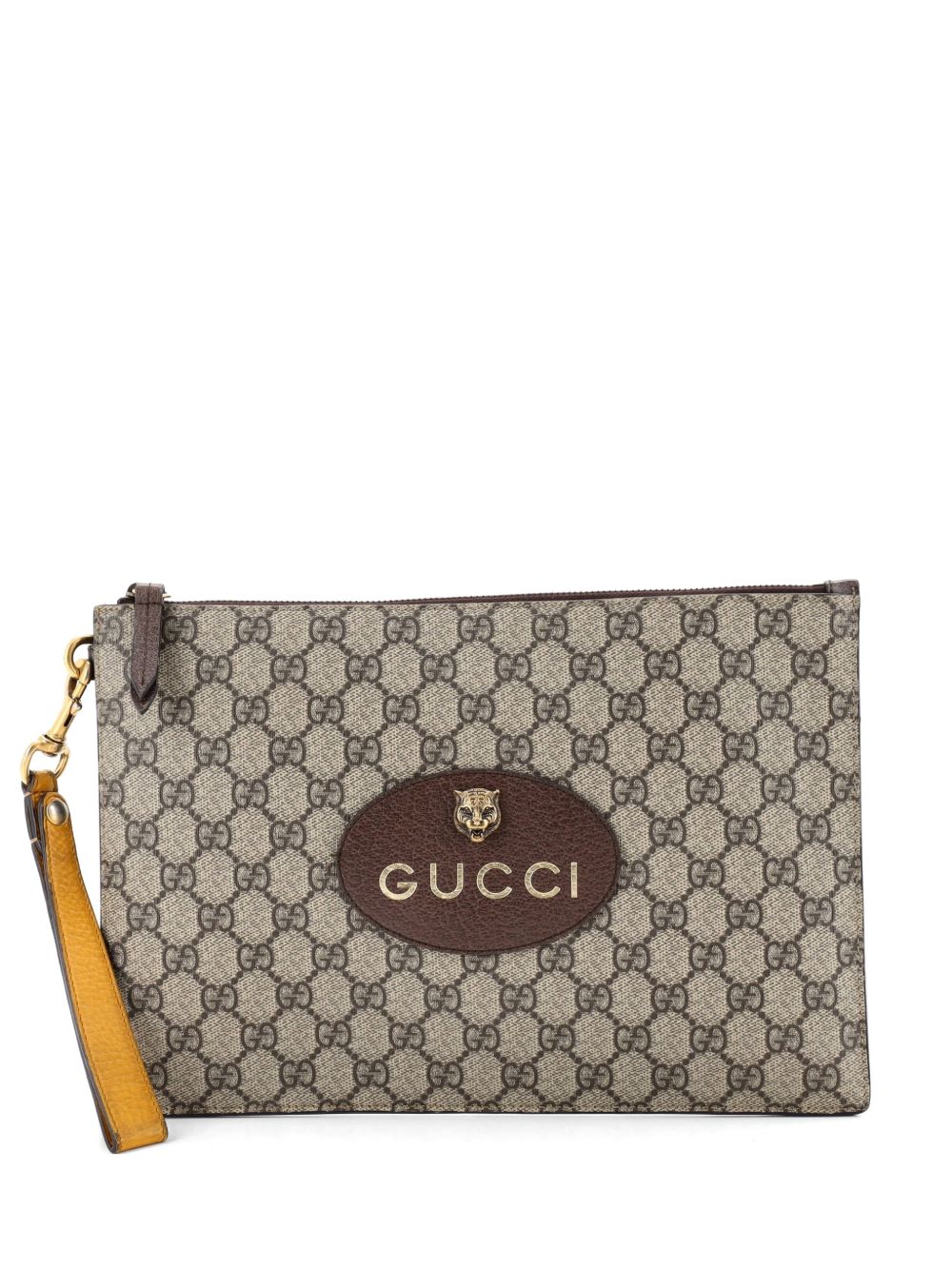 Neo Vintage Wristlet Pouch GG Coated Canvas clutch bag