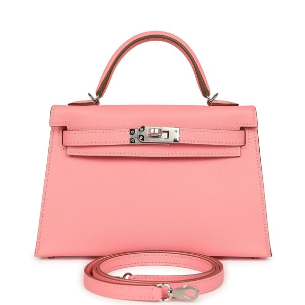 Hermes Hermes Kelly Sellier 20 Rose Confetti Epsom Palladium Hardware