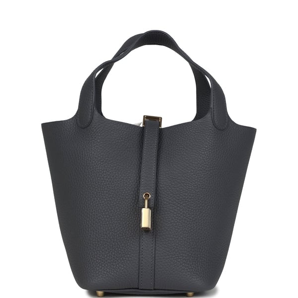 Hermes Hermes Picotin Lock 18 Ardoise Clemence Permabrass Hardware