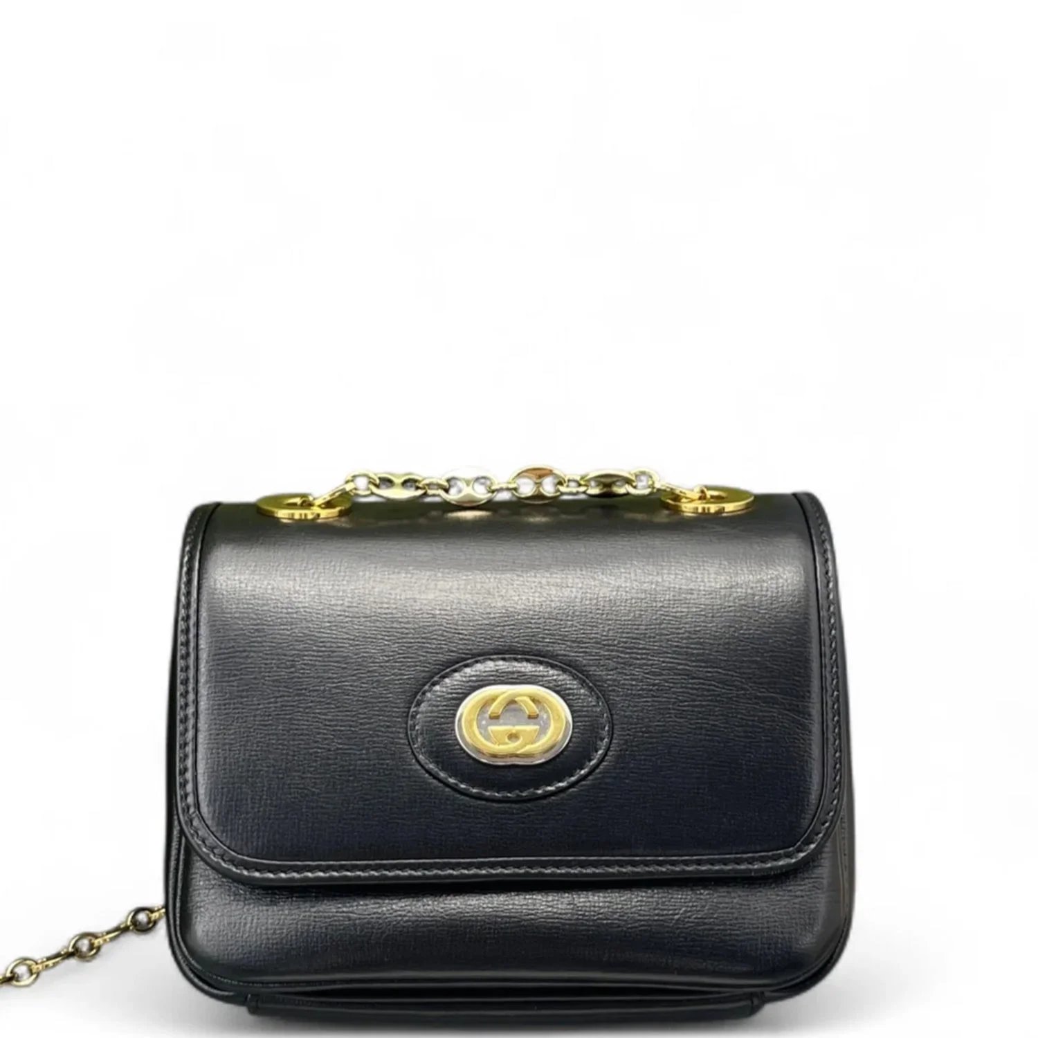 Calfskin Marina Chain Shoulder Bag Mini