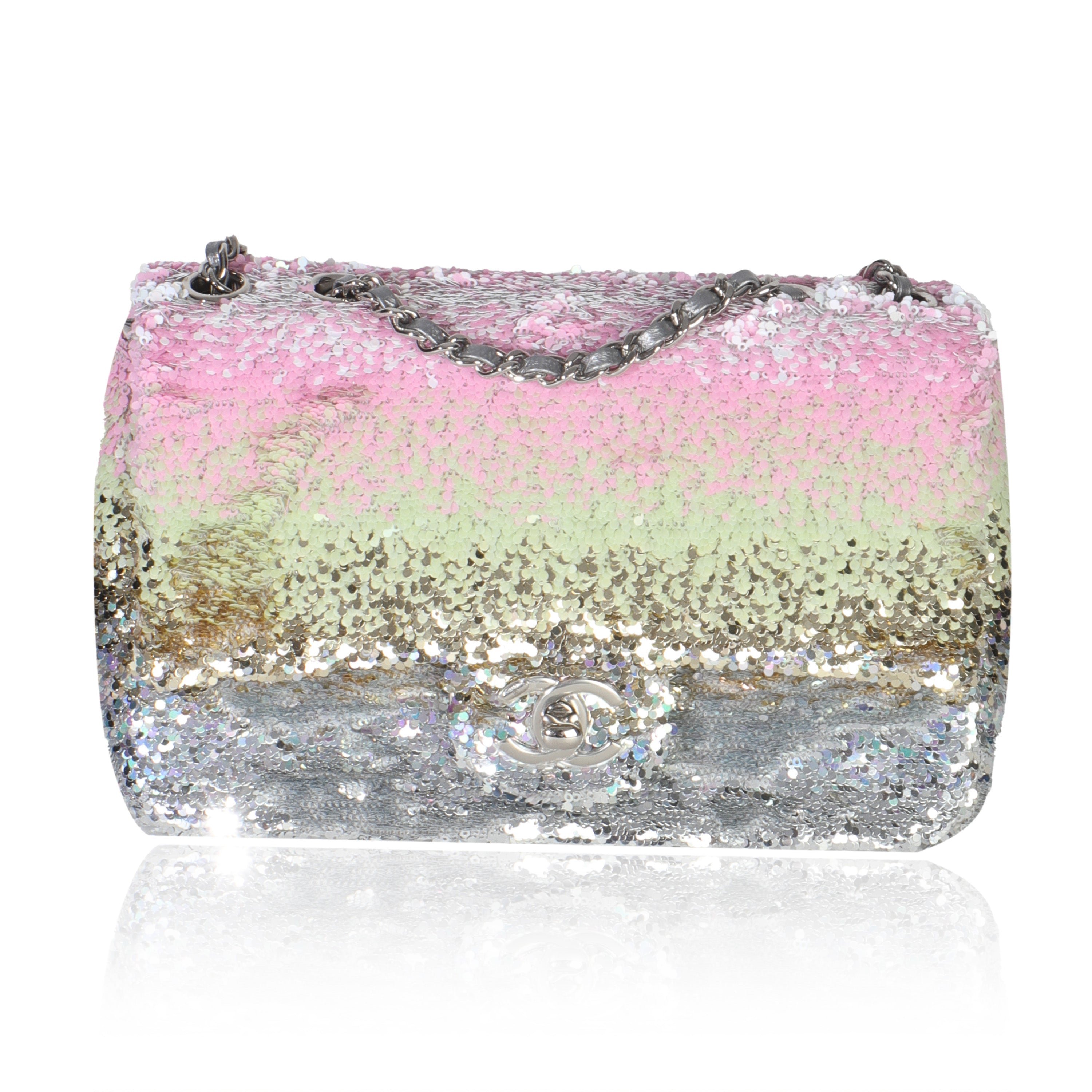 Chanel Multicolor Sequin Mini Flap