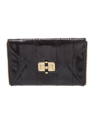 Embossed Leather Clutch