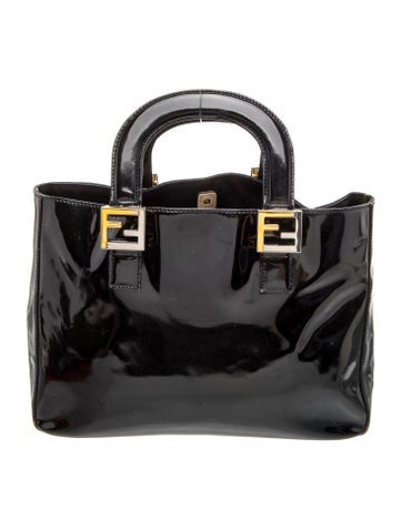 Patent Leather Top Handle Bag Vintage