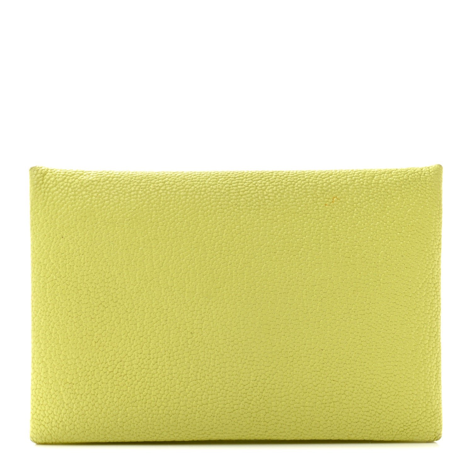 Hermes Chevre Mysore Verso Calvi Card Case Jaune Bourgeon Nata