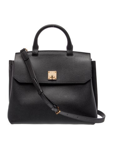 MCM Leather Top Handle Bag
