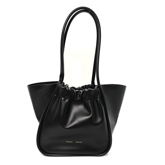 Proenza Schouler Calfskin Large Ruched Tote Black