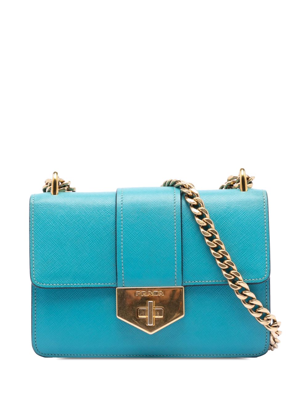 2013-2025 Saffiano Lux Turnlock Chain crossbody bag