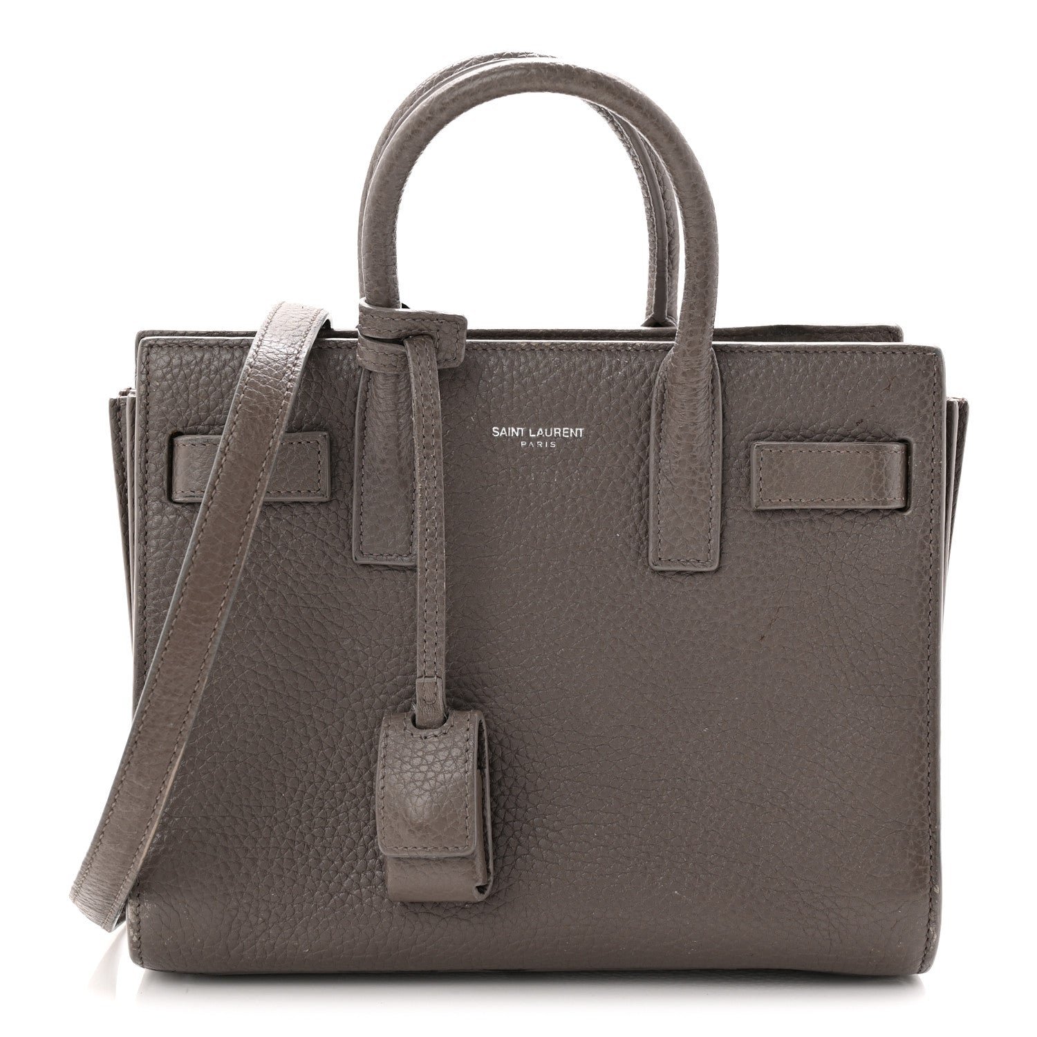 Saint Laurent Grained Calfskin Baby Sac De Jour Fog