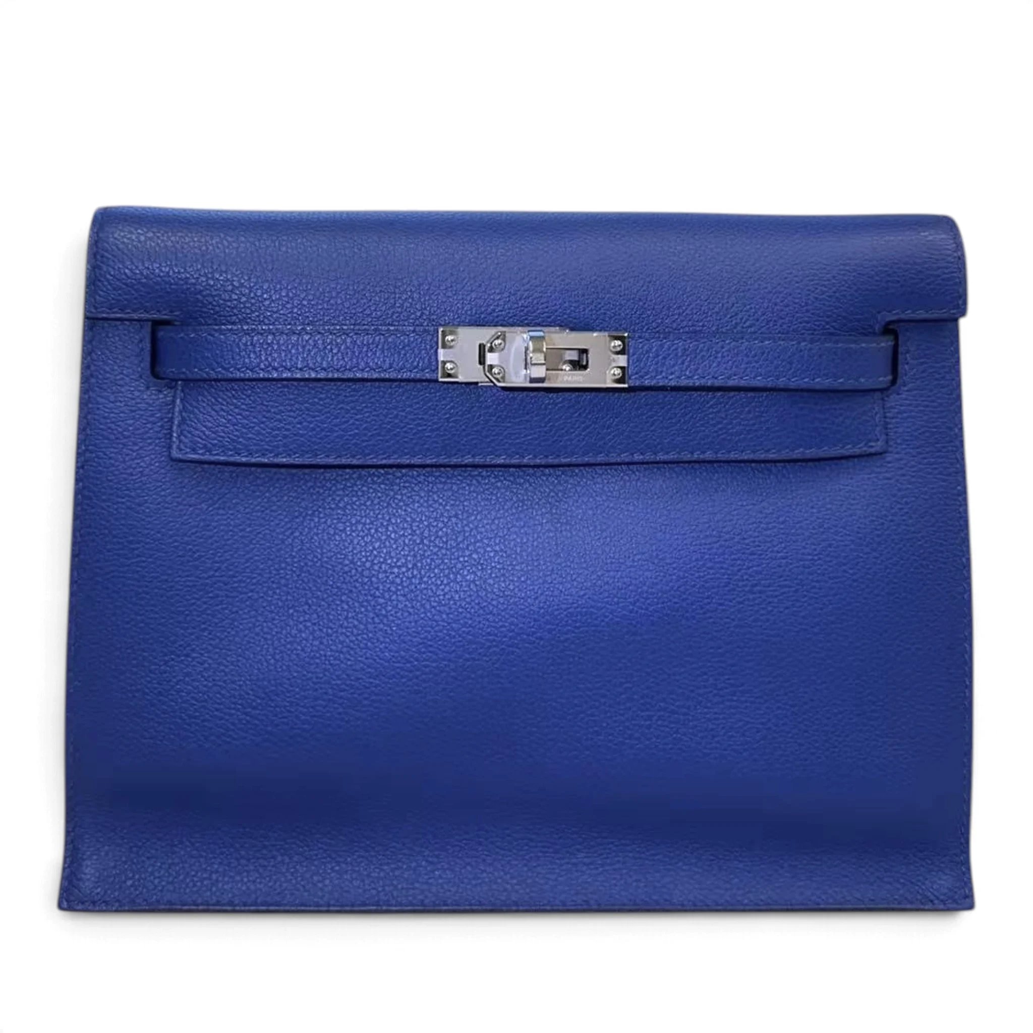 Excellent ( Rank SA ) HERMÈS Kelly Danse Bleu Royal (O8) Evercolor Palladium hardware U (2022)
