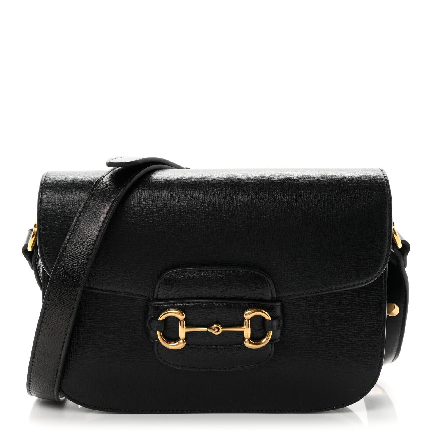 Gucci Azalea Calfskin Horsebit 1955 Shoulder Bag Black