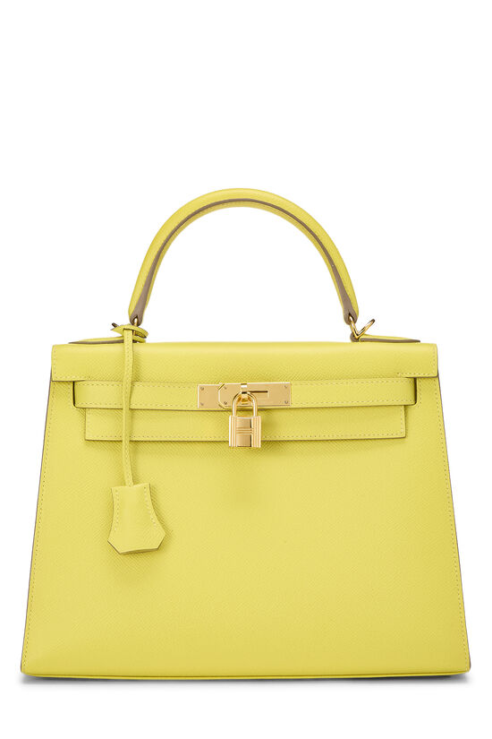 Hermès Lime Epsom Kelly Sellier 28