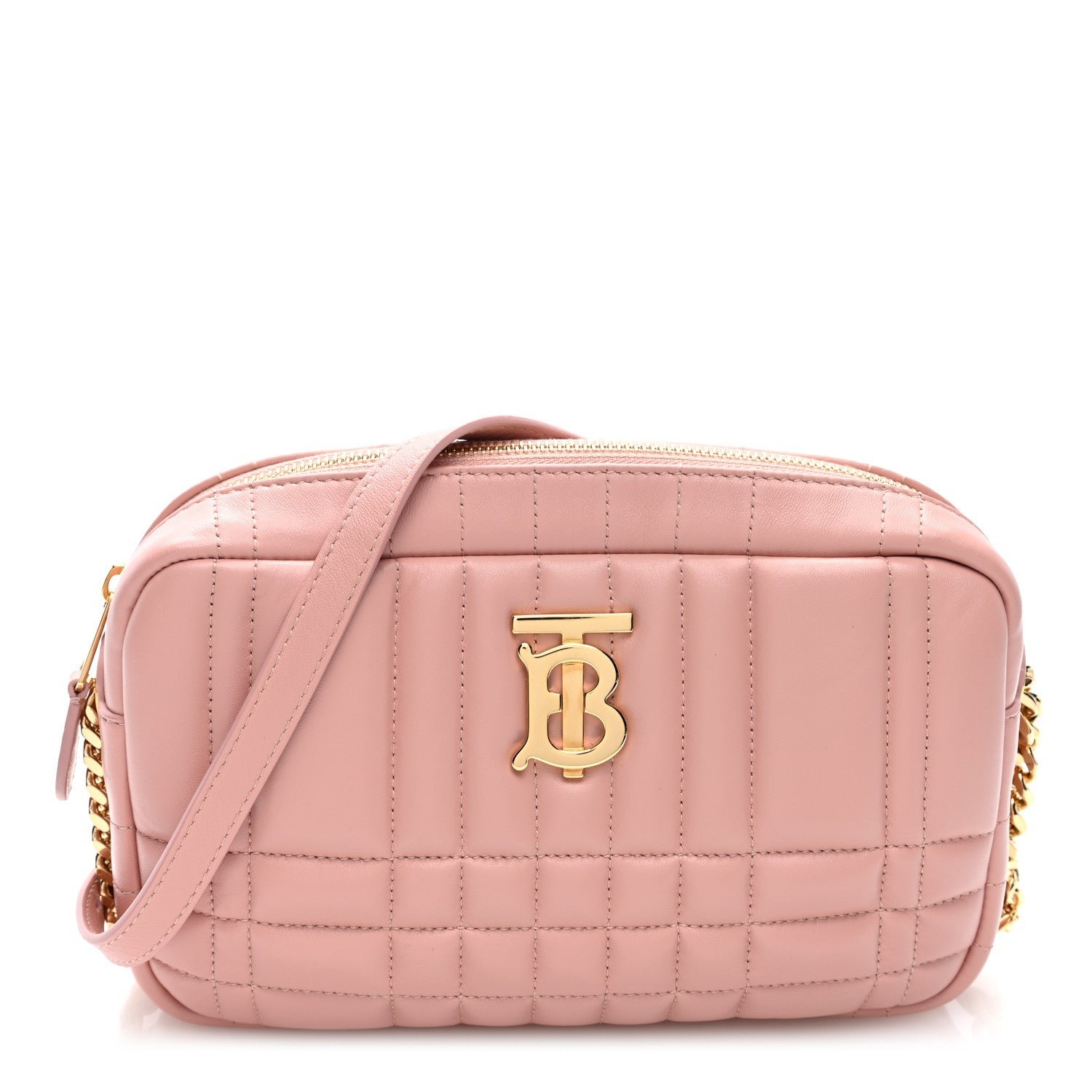Burberry Calfskin Quilted Small Lola Camera Bag Primrose Pink