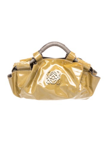 Patent Leather Top Handle Bag