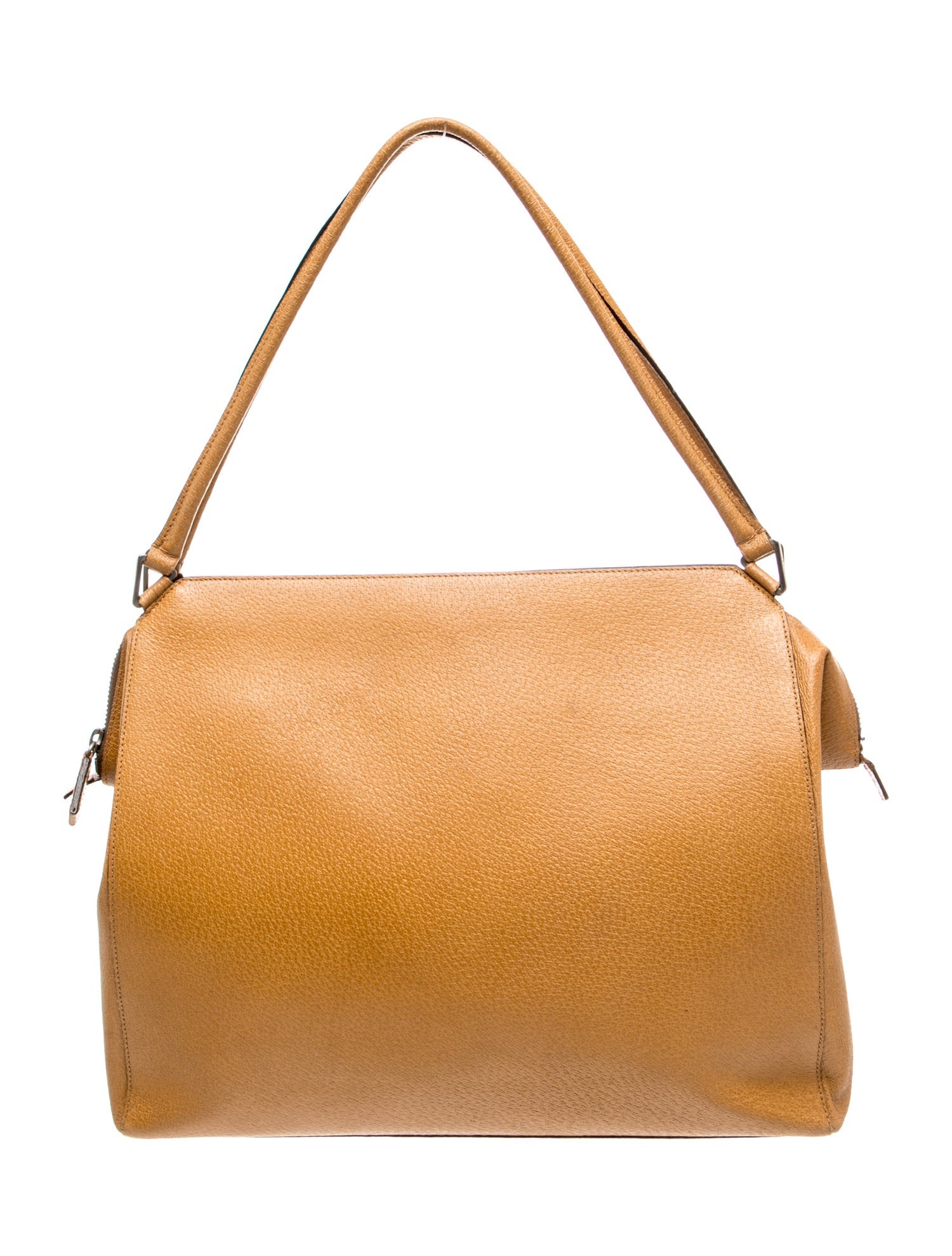 Enameled Metal Triangle Shoulder Bag