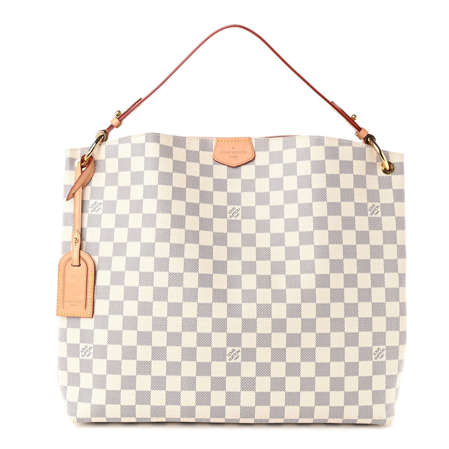 Louis Vuitton Damier Azur Graceful MM Rose Ballerine