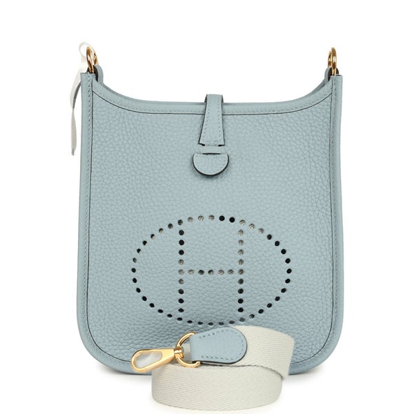 Hermes Hermes Evelyne TPM Bleu Lin Clemence Gold Hardware