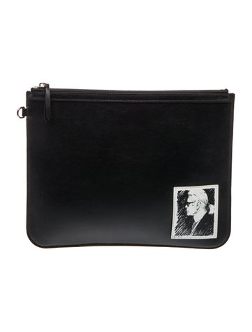 Karl Lagerfeld Leather Clutch