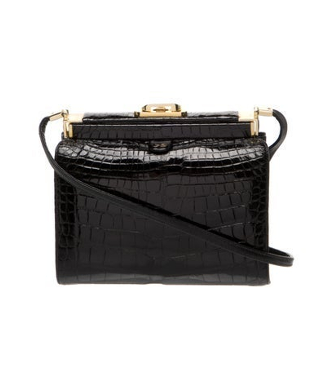 Judith Leiber Ferragamo Crocodile Shoulder Bag