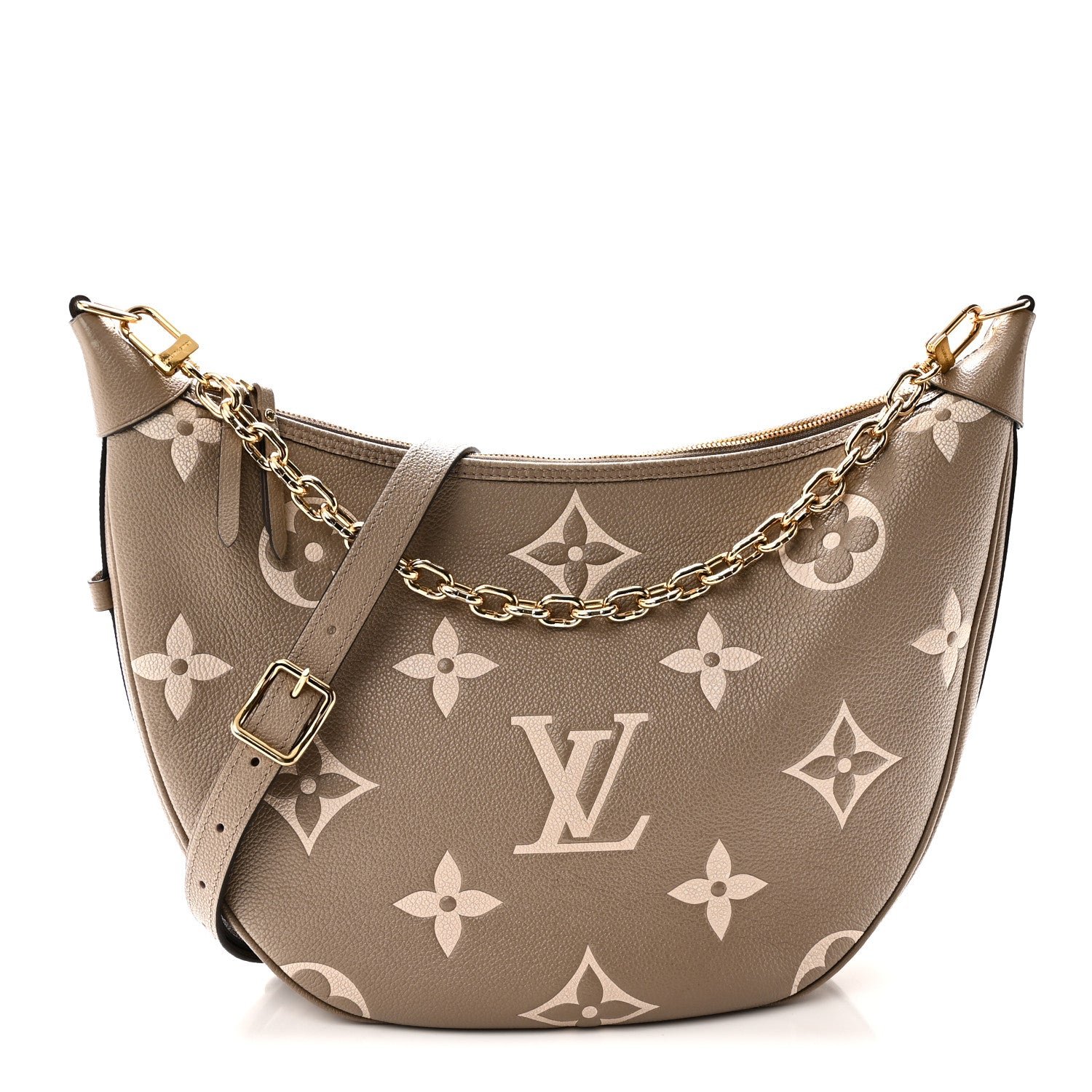 Louis Vuitton Empreinte Monogram Giant Loop Hobo Dove Gray Cream
