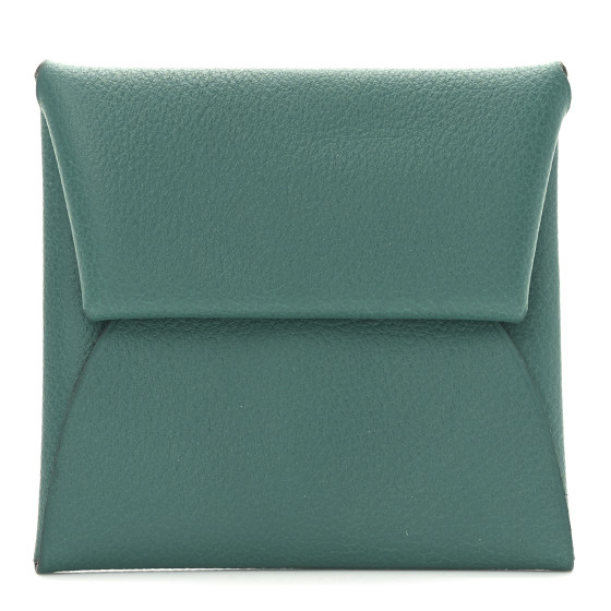 Hermes Evercolor Calvi Verso Card Case Malachite Bleu Atoll