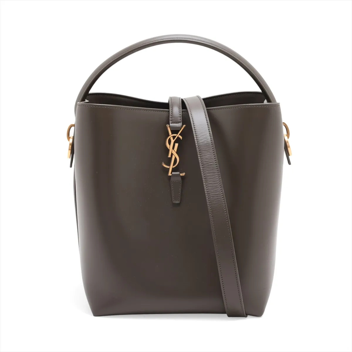 Saint Laurent Paris LE 37 742828 Leather 2 Way Shoulder Bag Green