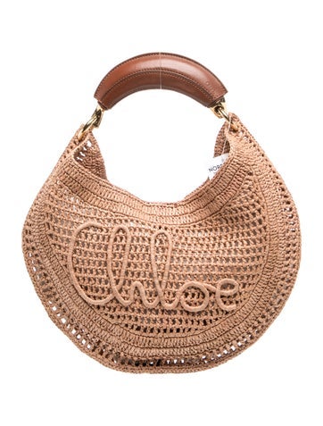 Chloe Raffia Summer Banana hobo bag Mini w/ Tags