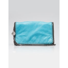 Stella McCartney Stella McCartney Light Blue Shaggy Dear Faux Leather Mini Falabella Bag