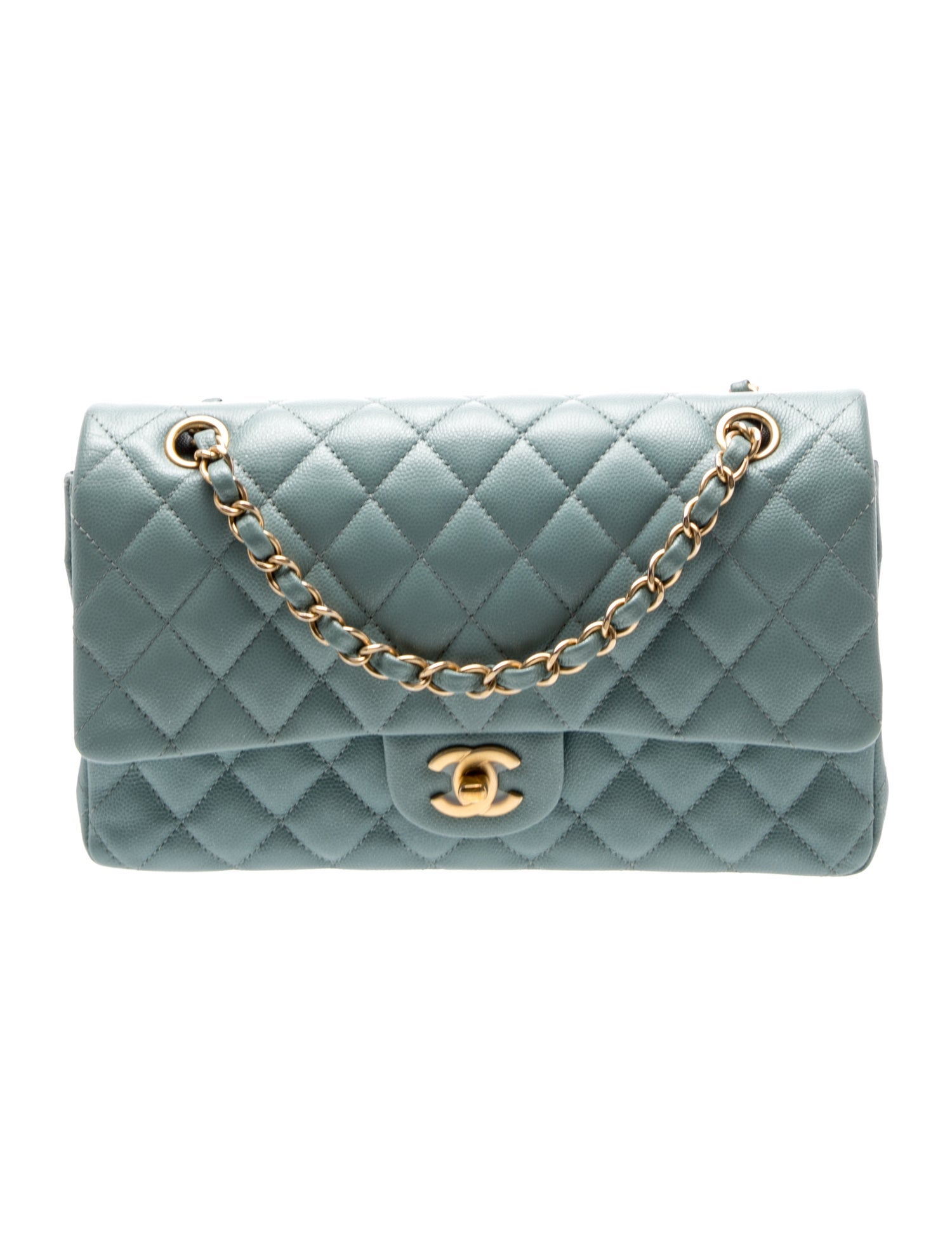 Classic Iridescent Medium Double Flap Bag