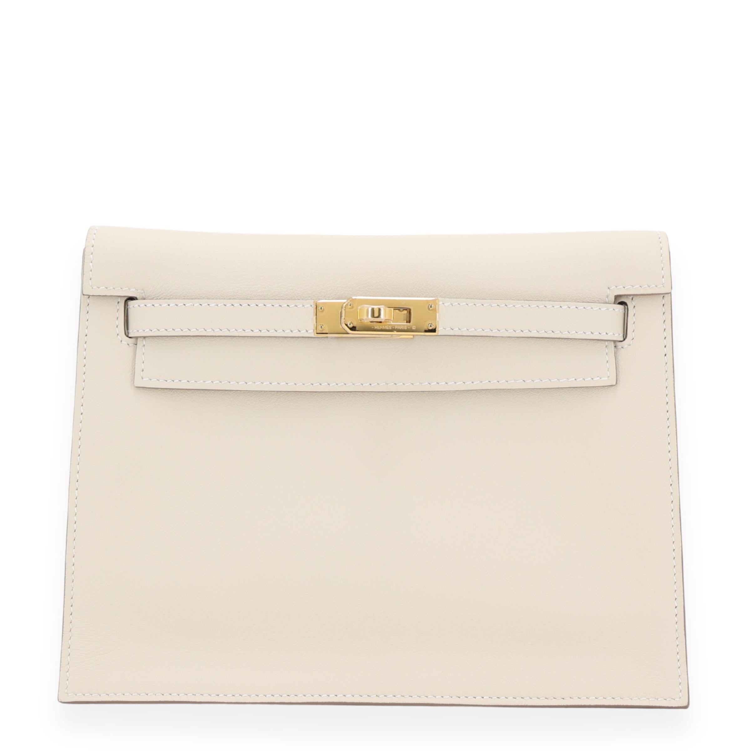 Brand New ( Rank N ) HERMÈS Kelly Danse Craie (10) Swift Gold hardware K (2025)
