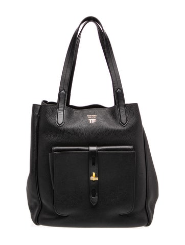 Leather Hollywood T Twist Tote