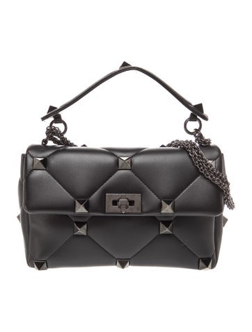 Roman Stud Top Handle Bag