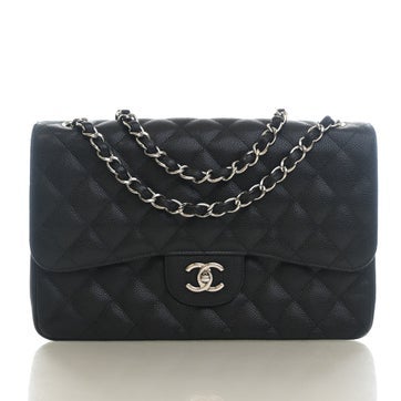 Caviar Leather Classic Double Flap Bag Jumbo