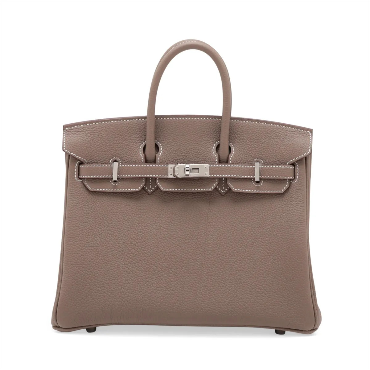 Hermès Birkin 25 Le Tournay Togo Etoupe Silver Metal Fittings