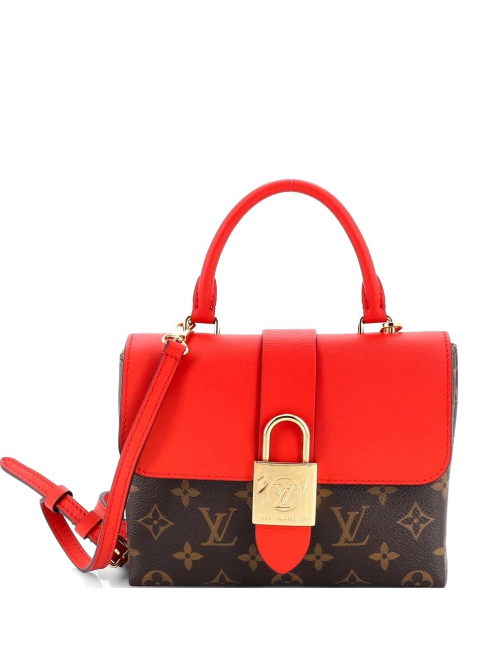 Locky Handbag Monogram Canvas with Leather BB satchel