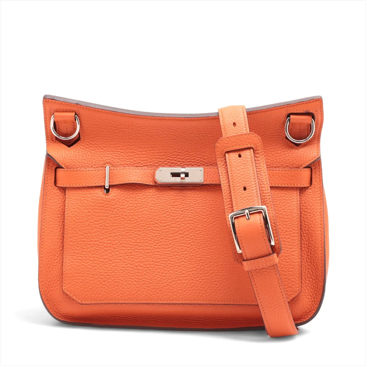 Hermes Hermès Jypsiere28 Taurillon Clemence Orange Silver Metal Fittings