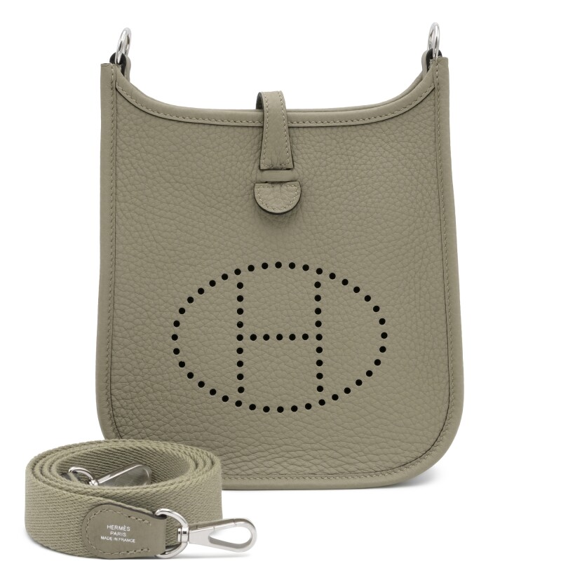 Hermes Sauge Clemence Mini Evelyne II TPM 16 Palladium Hardware, 2025