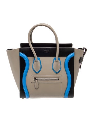 Celine Leather Top Handle Bag Micro