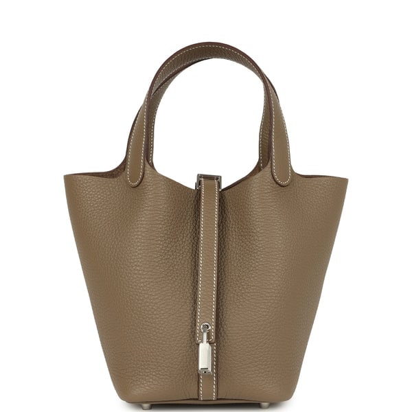 Hermes Hermes Picotin Lock 18 Etoupe Clemence Palladium Hardware