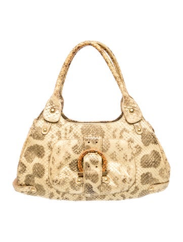 Ferragamo Snakeskin Top Handle Bag