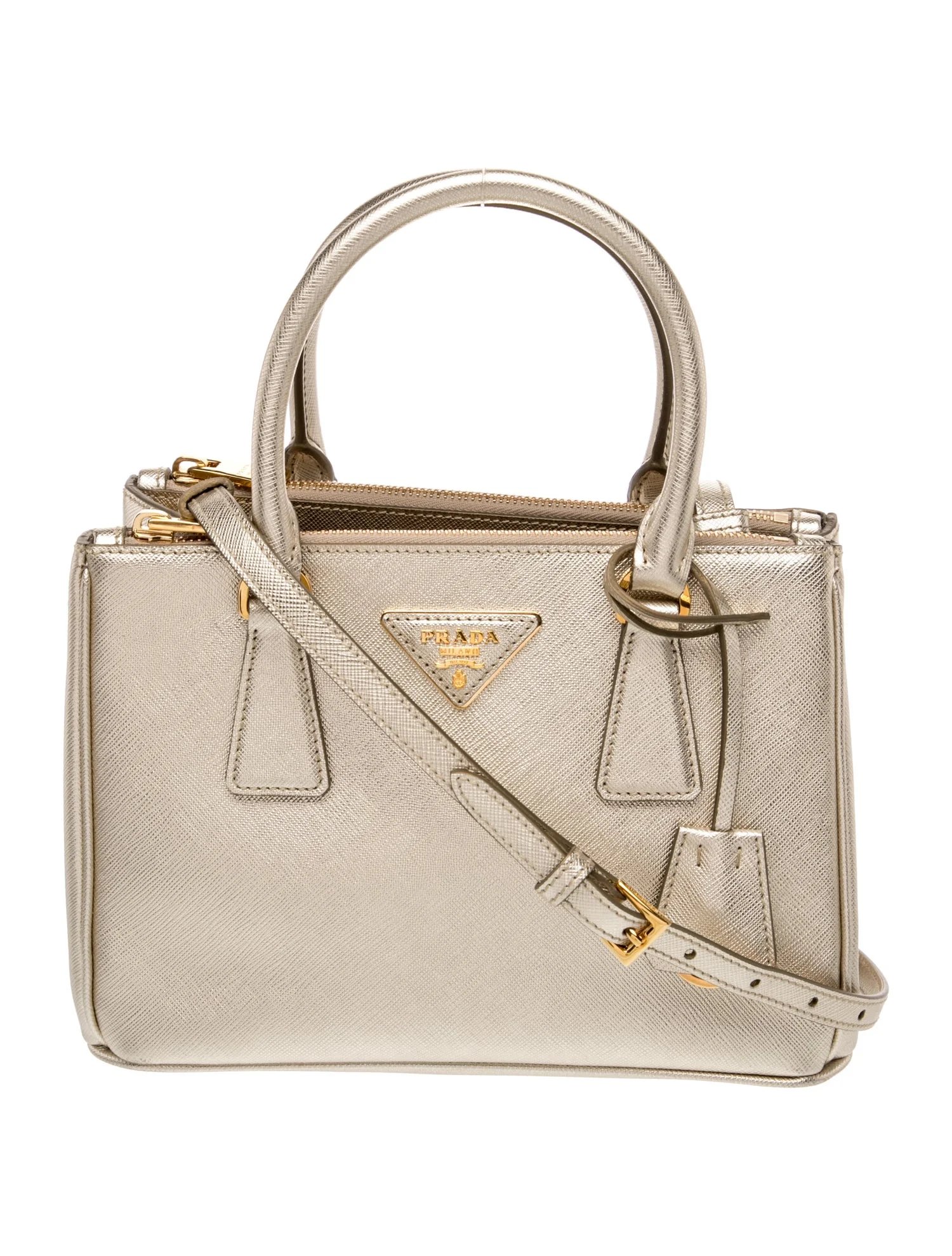 Saffiano Leather Galleria Double Zip Small