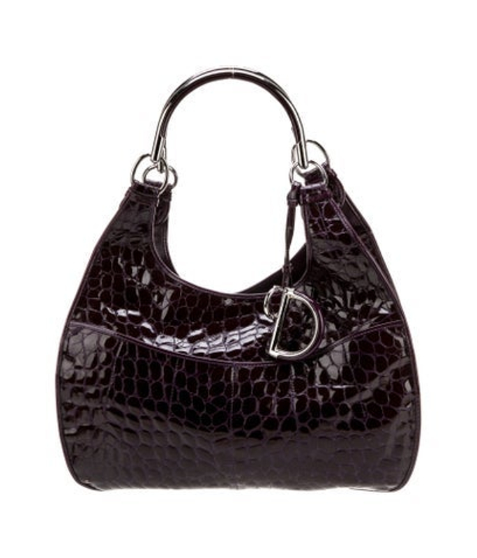 Dior Dior Patent Leather Top Handle Bag Mini