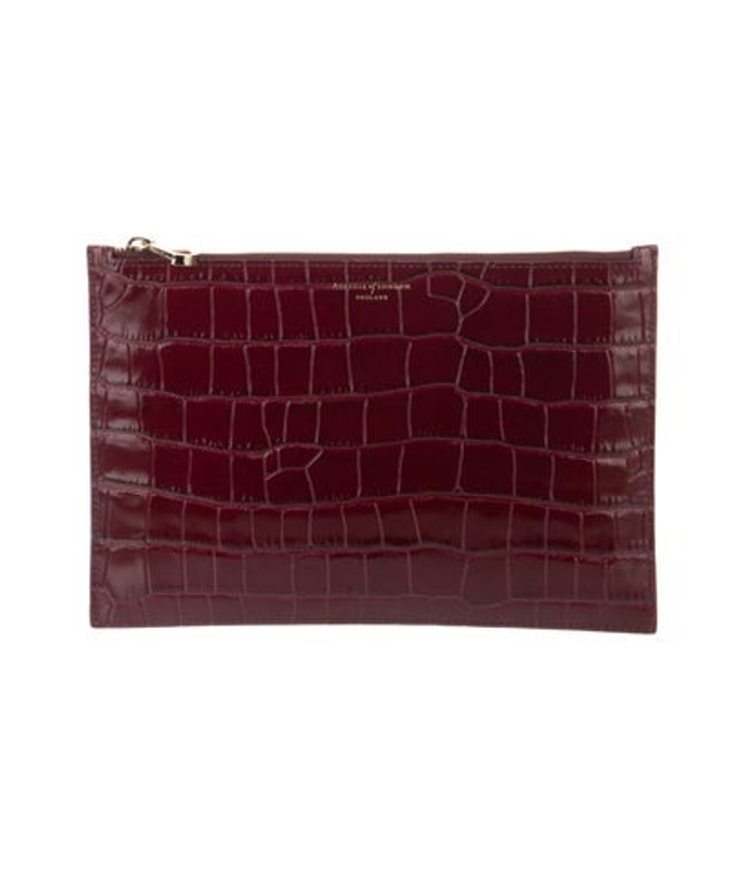 Aspinal of London Of London Embossed Leather Clutch