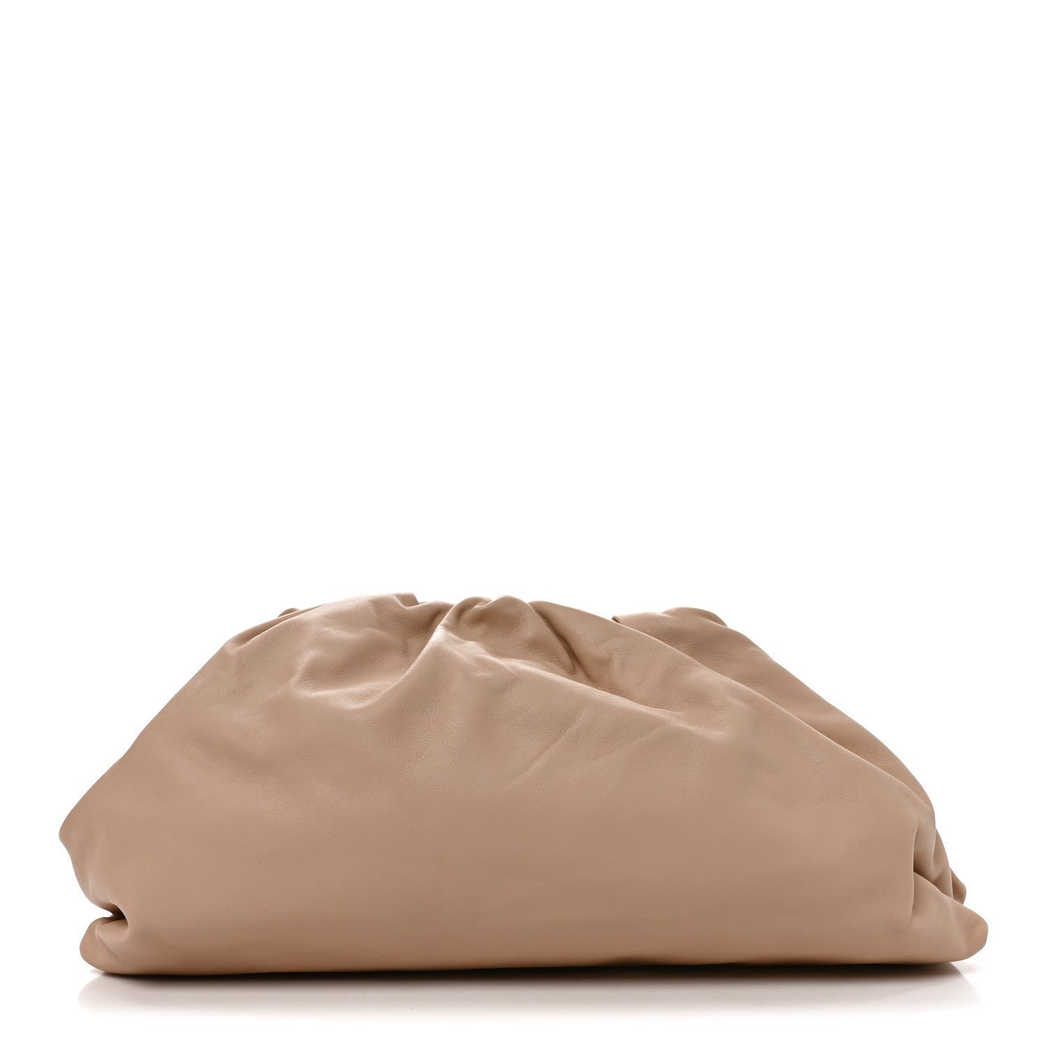 Bottega Veneta Smooth Butter Calf The Pouch Oversized Clutch Nude