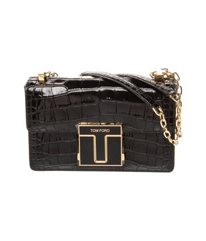 Tom Ford Ford Embossed Leather Shoulder Bag W Tags