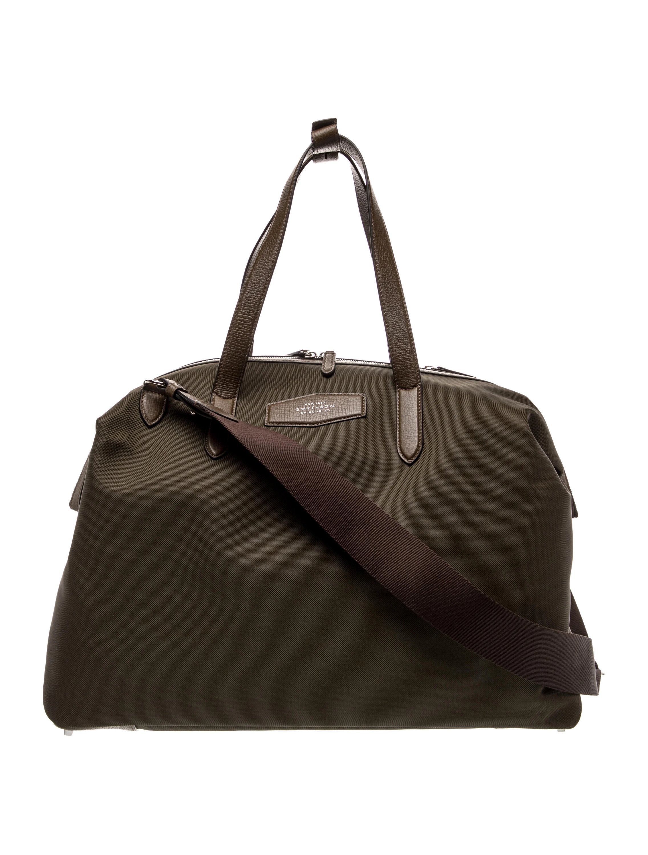 Smythson Leather Weekender Bag