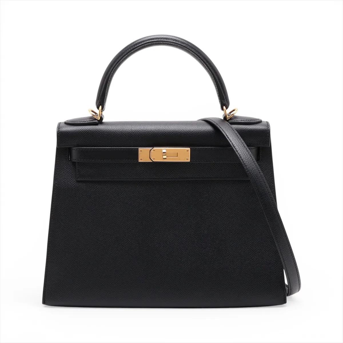 Hermès Kelly 28 Serie Veau Epsom Black Gold Metal Fittings